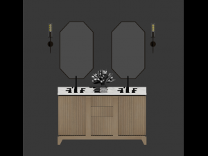 double vanity set 3D-Modell