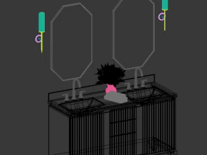 double vanity set 3D Model