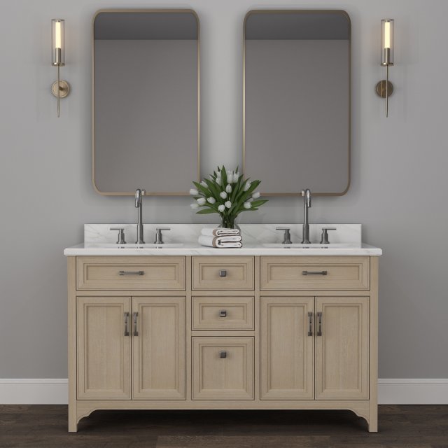double vanity set 3D 模型 .c4d .max .obj .3ds .fbx .stl .blend 