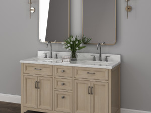 double vanity set 3D 模型