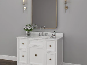 white vanity set 3D Model