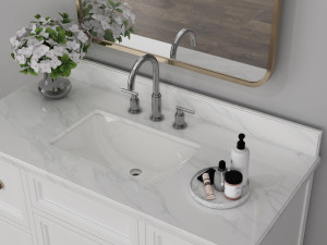 white vanity set Modèle 3D