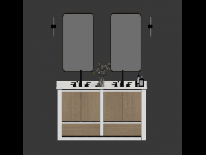 double vanity set 3D-Modell