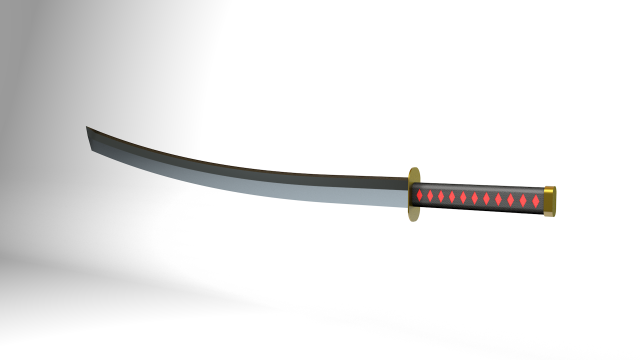 katana Modello 3D .c4d .max .obj .3ds .fbx .stl .blend 