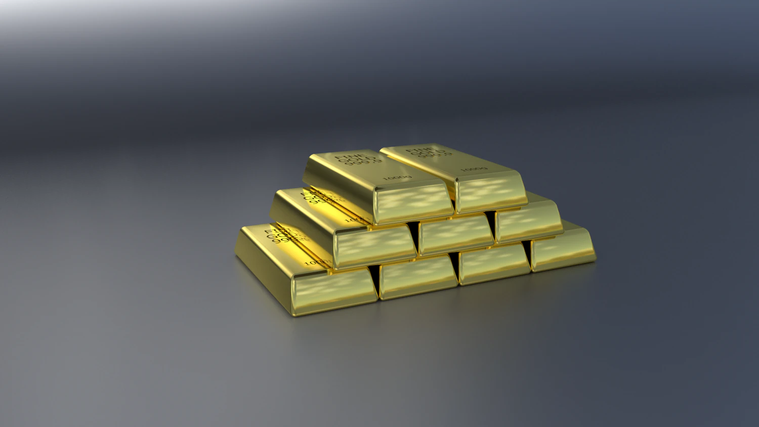 золотий злиток стека 3D Модель .c4d .max .obj .3ds .fbx .stl .blend 