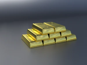 pila di lingotti d'oro Modello 3D