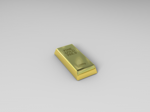 gold bar Model 3D