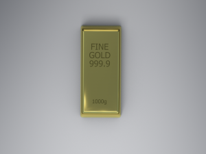 gold bar Model 3D