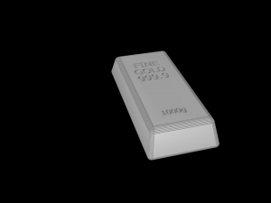 gold bar Model 3D