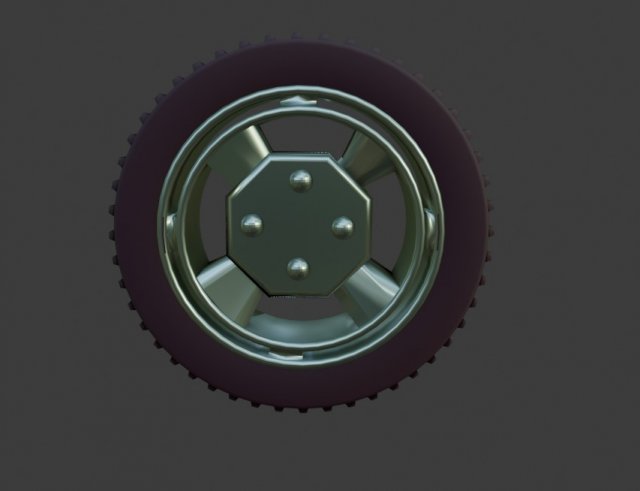 tyre and rim Modello 3D .c4d .max .obj .3ds .fbx .stl .blend 
