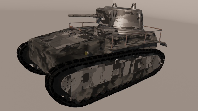 Tank - leichttraktor Modelo 3D .c4d .max .obj .3ds .fbx .stl .blend 