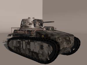 Tank - leichttraktor Modelo 3D