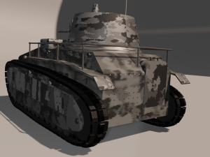 Tank - leichttraktor Modelo 3D