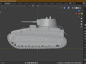 Tank - leichttraktor Modelo 3D