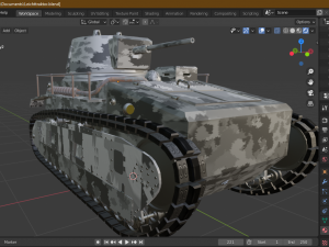 Tank - leichttraktor Modelo 3D