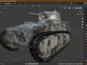 Tank - leichttraktor Modelo 3D