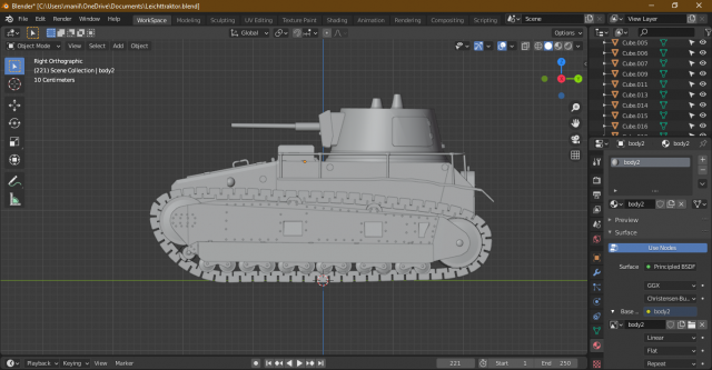 tank - leichttraktor 3D Model .c4d .max .obj .3ds .fbx .stl .blend 