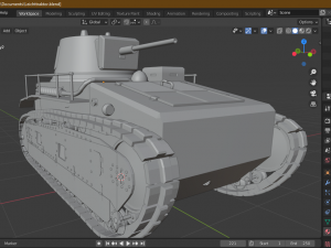 tank - leichttraktor 3D Model