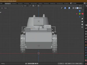 tank - leichttraktor 3D Model