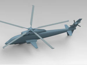 chopper helicopter 3D Print Model