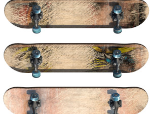 realistic skateboard code 12 Modelo 3D