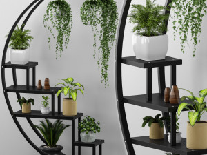 half moon plant stand 3D Model