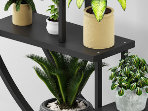 half moon plant stand 3D Model