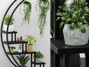 half moon plant stand 3D Model