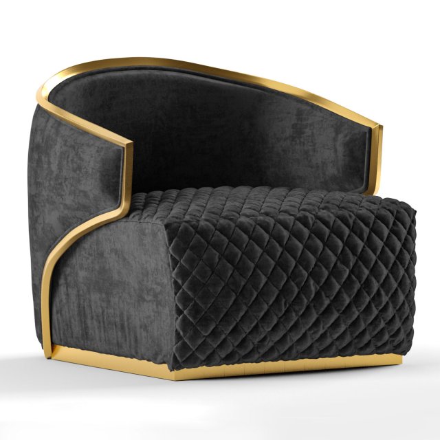 burrow armchairsgolden 3D Модель .c4d .max .obj .3ds .fbx .stl .blend 