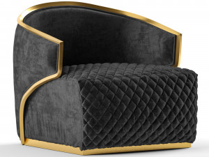 burrow armchairsgolden Modello 3D