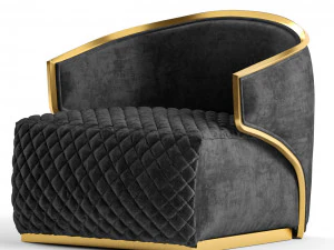 burrow armchairsgolden 3D Model