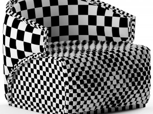 burrow armchairsgolden 3D Модель