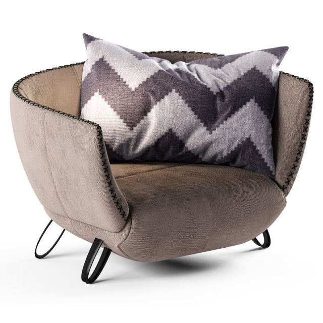 velvet armchair australia 3D Model .c4d .max .obj .3ds .fbx .stl .blend 