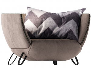 velvet armchair australia 3D Model