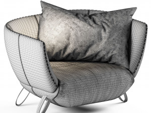 velvet armchair australia 3D Model