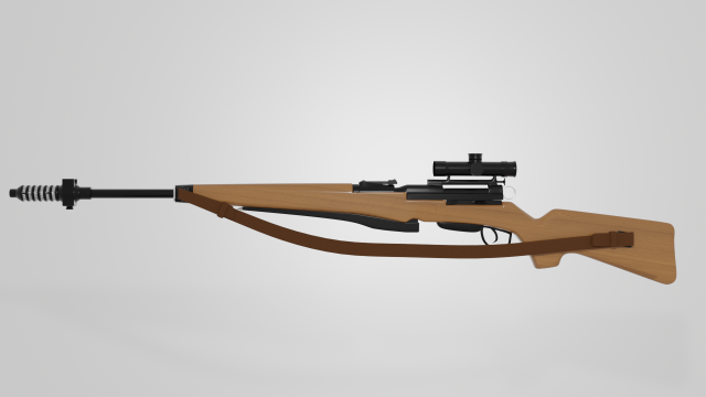 Sniper 3D-Modell .c4d .max .obj .3ds .fbx .stl .blend 