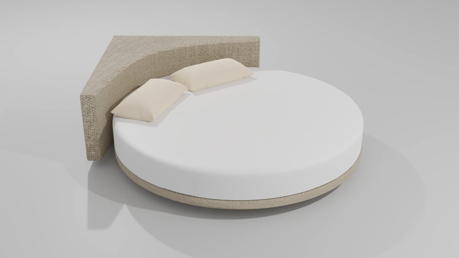 CIRCLE BED 3D Model .c4d .max .obj .3ds .fbx .stl .blend 