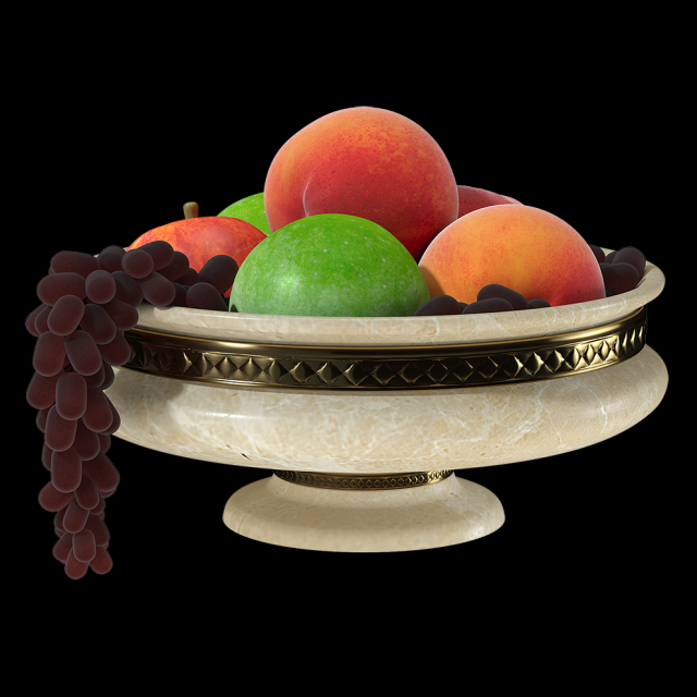 bowl of fruit Modelo 3D .c4d .max .obj .3ds .fbx .stl .blend 