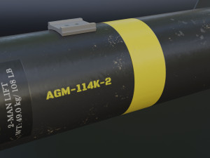 agm-114 hellfire 3D-Modell