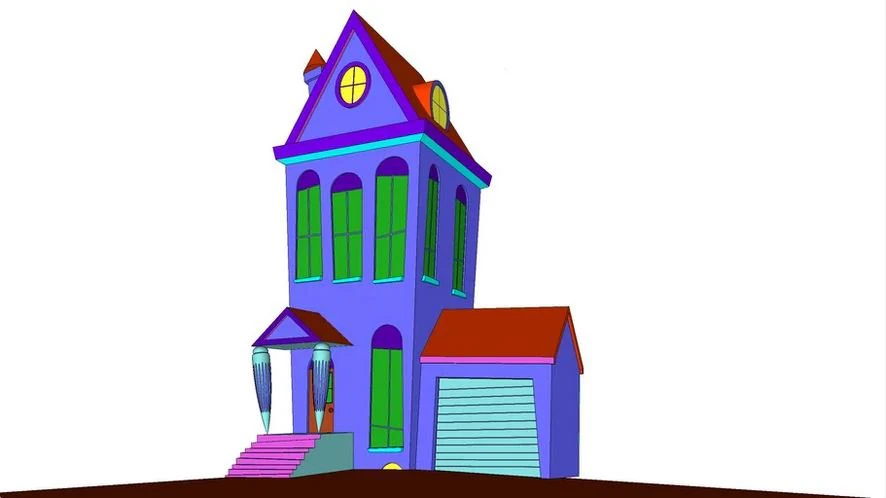 house stupid invaders 3D Model .c4d .max .obj .3ds .fbx .stl .blend