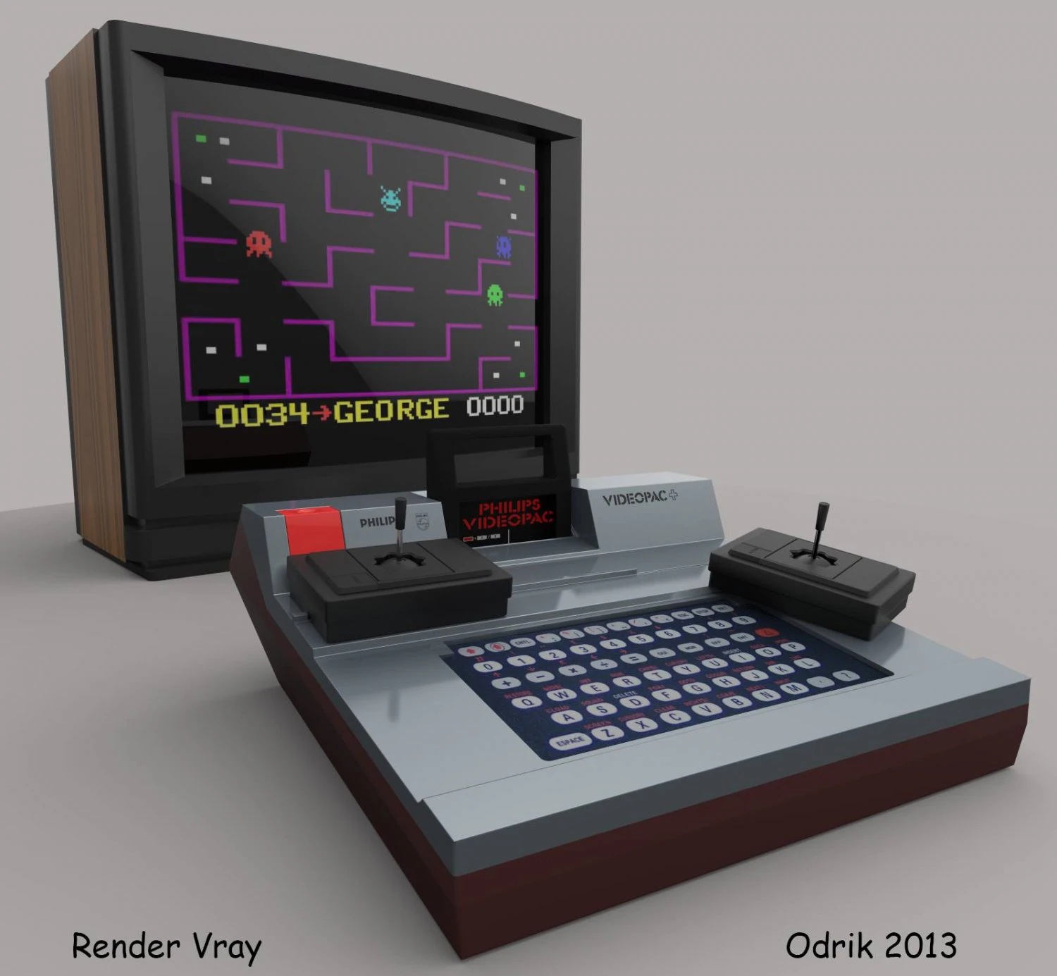 videopac philips 3D Model .c4d .max .obj .3ds .fbx .stl .blend 