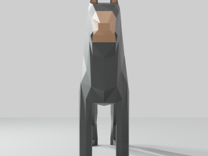 dog lowpoly doberman 3D Print Model