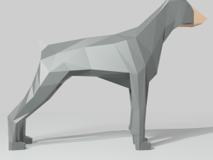 dog lowpoly doberman 3D Print Model