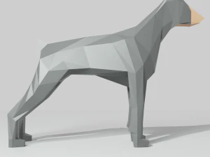 dog lowpoly doberman 3D Print Model
