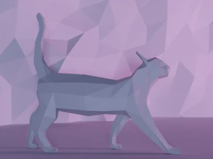 cat lowpoly 3D Print Model