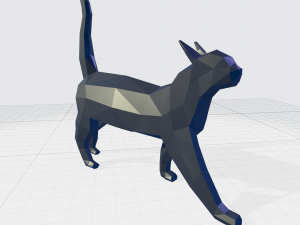 cat lowpoly Model do druku 3D