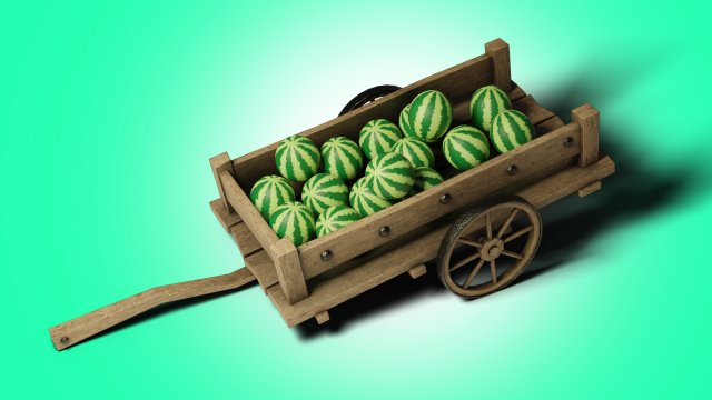 high-quality of a cart 3D Модель .c4d .max .obj .3ds .fbx .stl .blend 