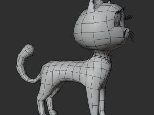 low-poly cat 3D Model