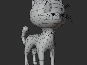 low-poly cat Modelo 3D