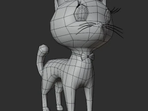low-poly cat 3D Model